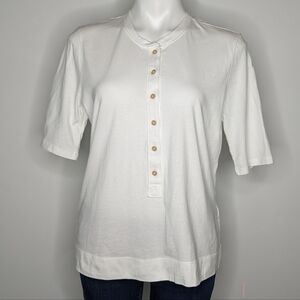 Banana Republic Factory White Button-Up Top